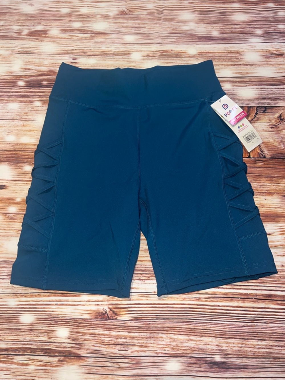 POP Fit Women’s Teal Performance Bike Shorts